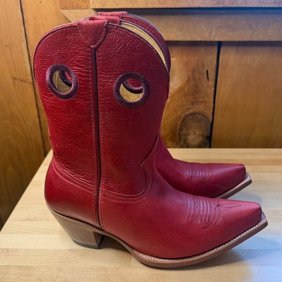Black Star Matador Leather Boots (Red / Size 10 — Like New) - Picture 4 of 16